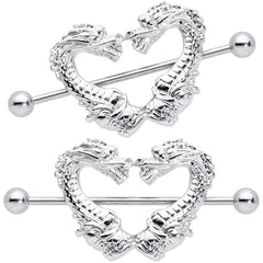 14G 13/16 Dragons Heart Nipple Shield Set