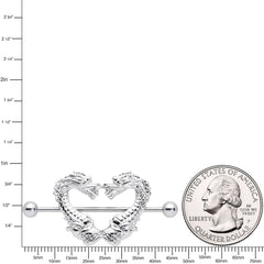 14G 13/16 Dragons Heart Nipple Shield Set