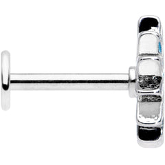 16G 5/16 Blue Winter Snowflake Christmas Labret Monroe Tragus