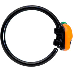 20G 5/16 Black Happy Little Pumpkin Halloween Nose Hoop