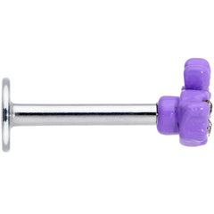 16G 5/16 Clear Gem Purple Easter Bunny Labret Monroe Tragus