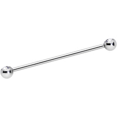 14G Clear Gem Ball Ends Industrial Barbell 35mm