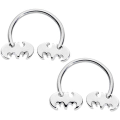 18G 3/8 Licensed DC Comics Batman Horseshoe Circular Barbell Set