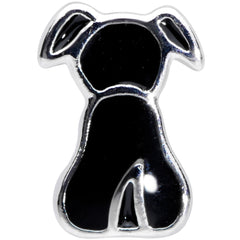 16G 1/4 Black Sitting Dog Cartilage Tragus Earring