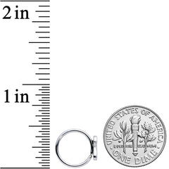 18G 3/8 White Sitting Dog Nose Hoop