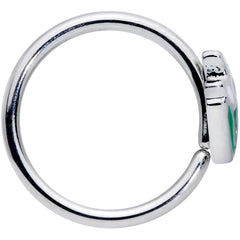 18G 3/8 Springtime White Tulip Flowers Nose Hoop