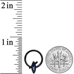 16G 3/8 Black Blue Summer Kayak Boat Hinged Segment Ring