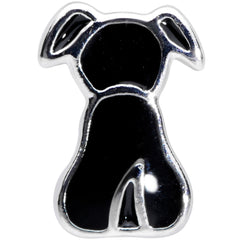 20G 1/4 Black Sitting Dog Nose Bone