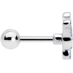 16G 1/4 Happy Purple Hippo Cartilage Tragus Earring