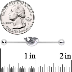 14G Sweet Smiling Whale Industrial Barbell 38mm