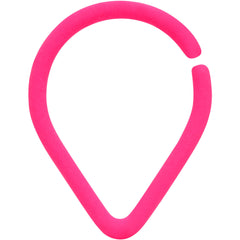 18G 3/8 Pink Matte Teardrop Cartilage Closure Ring