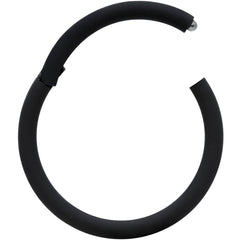 18G 3/8 Black Matte Cartilage Hinged Segment Ring