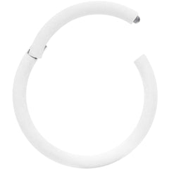 18G 3/8 White Matte Cartilage Hinged Segment Ring