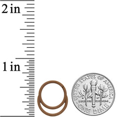 18G 3/8 Light Brown Matte Double Circle Hinged Segment Ring