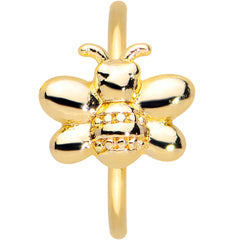 20G 5/16 Gold Tone Simply Stylish Bee Nose Hoop