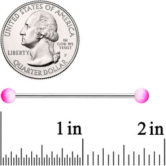 14G Pink Brown Ombre Soft Finish Industrial Barbell 38mm Set of 4
