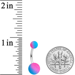 Black Blue Peach Ombre Soft Finish Navel Ring Set of 4