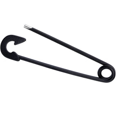 14G Black Matte Punk Rock Safety Pin Industrial Barbell 38mm
