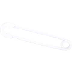 14G White Matte Punk Rock Safety Pin Industrial Barbell 38mm