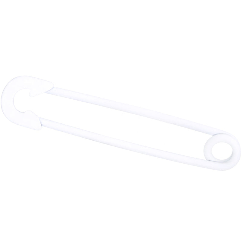 14G White Matte Punk Rock Safety Pin Industrial Barbell 38mm