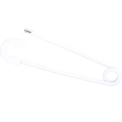 14G White Matte Punk Rock Safety Pin Industrial Barbell 38mm