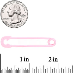 14G Pink Matte Punk Rock Safety Pin Industrial Barbell 38mm