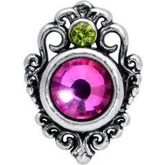 16G 1/4 Orange Green Tourmaline Fire Labret Monroe Tragus