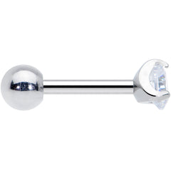 18G 1/4 Clear CZ Gem 3mm Round Cartilage Tragus Earring