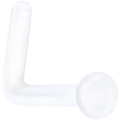 18G 1/4 Clear Bioplast Flat Top L Shape Nose Retainer Set of 10