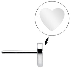 Implant Grade 23 Titanium Heart Threadless Push In Top