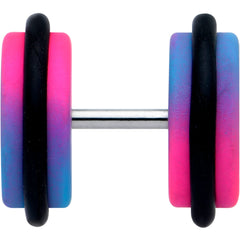 16G Pink Blue Ombre Matte Cheater Plug Set