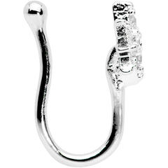 Clear Gem Compass Star Clip On Fake Nose Ring