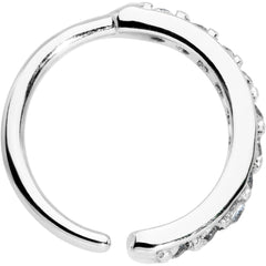 18G 5/16 Clear CZ Gem Forward Facing Closure Ring