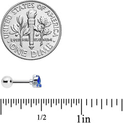 16G 1/4 Lovely Blue Lotus Flower Cartilage Tragus Earring