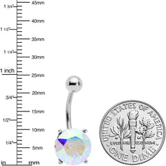 Clear Gem Simply Elegant Style Belly Ring