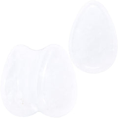 White Cloudy Quartz Drop Saddle Plug Set