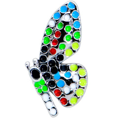 16G 1/4 Mosaic Butterfly Cartilage Tragus Earring
