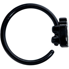 20G 5/16 Black Green Boo Ghost Halloween Nose Hoop