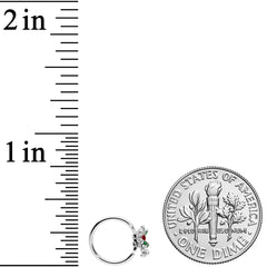 20G 5/16 Tiny Ladybug Leaves Nose Hoop