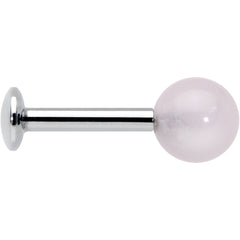 16G 1/4 Elegant Pink Rose Quartz Internal Threaded Labret Tragus