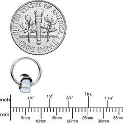16G 3/8 Witch Hat Ghost Halloween Hinged Segment Ring