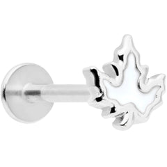 16G 5/16 Autumn White Maple Leaf Labret Monroe Tragus