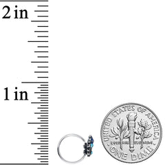 20G 5/16 Blue Gem Rococo Blue Nose Hoop