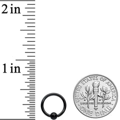 16G 5/16 Black Simple Classic BCR Captive Bead Ring