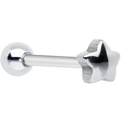 Simple Star Top Barbell Tongue Ring