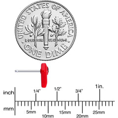 20G 1/4 Black Cross Red Coffin Halloween Nose Bone
