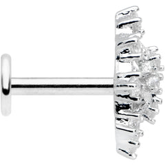 16G 1/4 Clear CZ Gem Constellation Labret Monroe Tragus