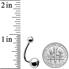 Black Gem J Curve Belly Ring