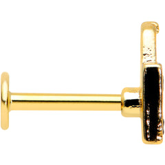 16G 5/16 Gold Tone Trick or Treat Halloween Labret Monroe Tragus