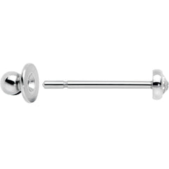 3mm Clear Gem Bezel G23 Titanium Post Stud Earrings